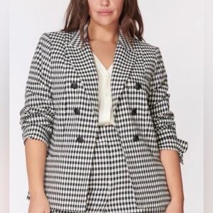 Veronica Beard Caldwell Dickey Gingham Blazer